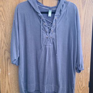 Green tea light navy sweatshirt, xl